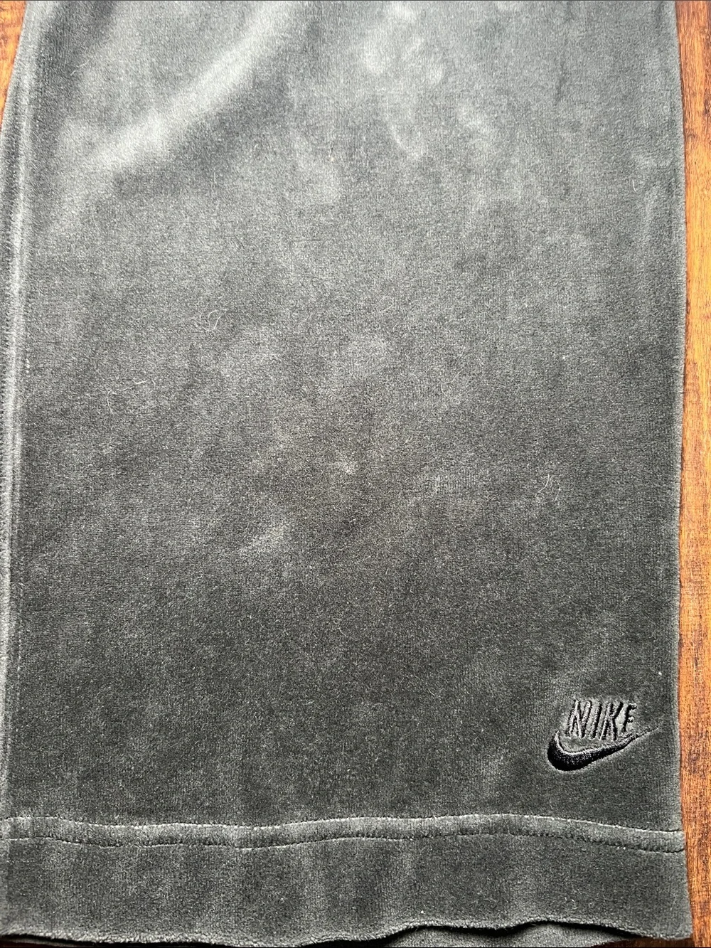 Nike Vintage Dark Gray Velour Joggers Drawstring *See Pictures for actual Size